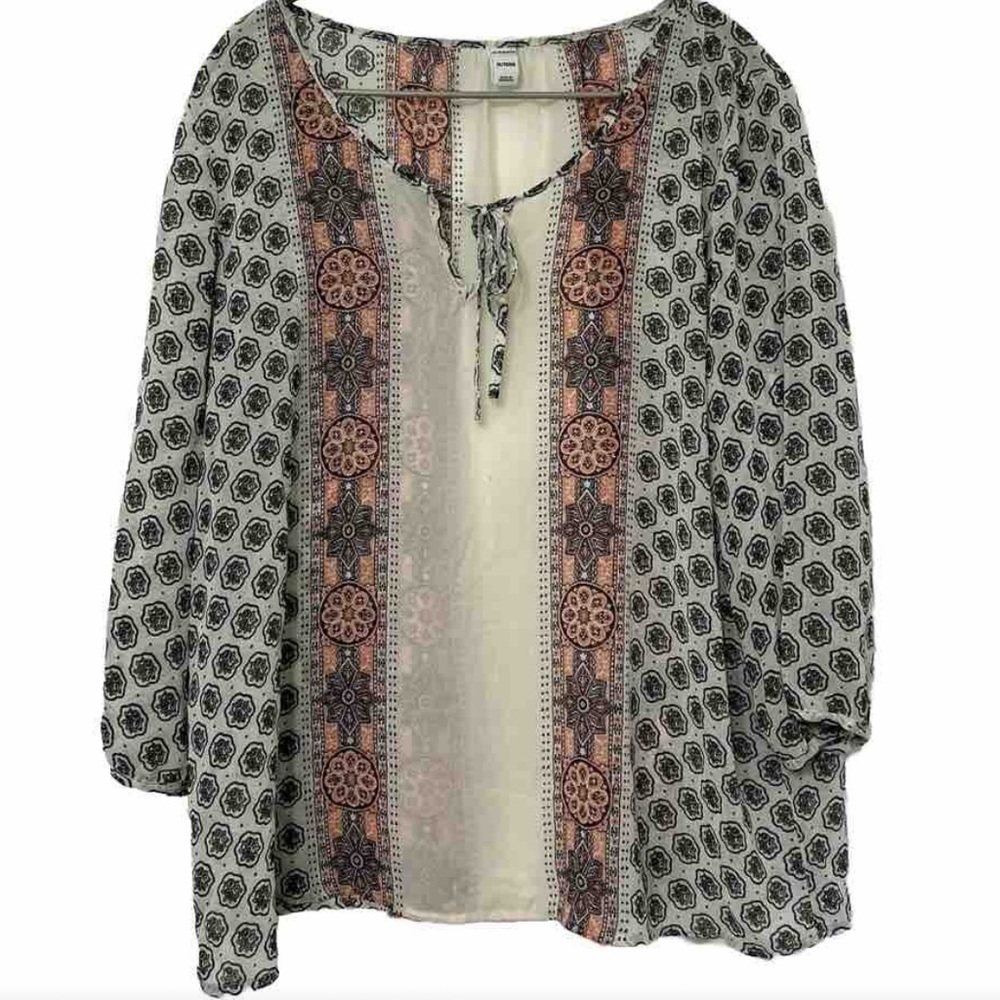 Old Navy Multicolor Patterned Blouse - image 1